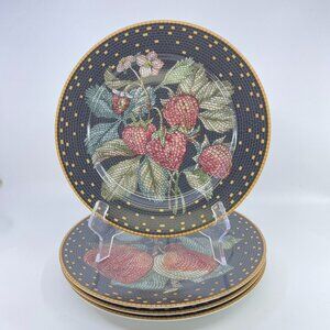 sasaki fruit mosaic salad dessert plates by stephen dweck set of 4 9 1/4 inches